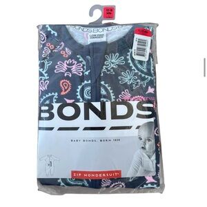 Bonds Baby Zip Suit with Floral Patterns